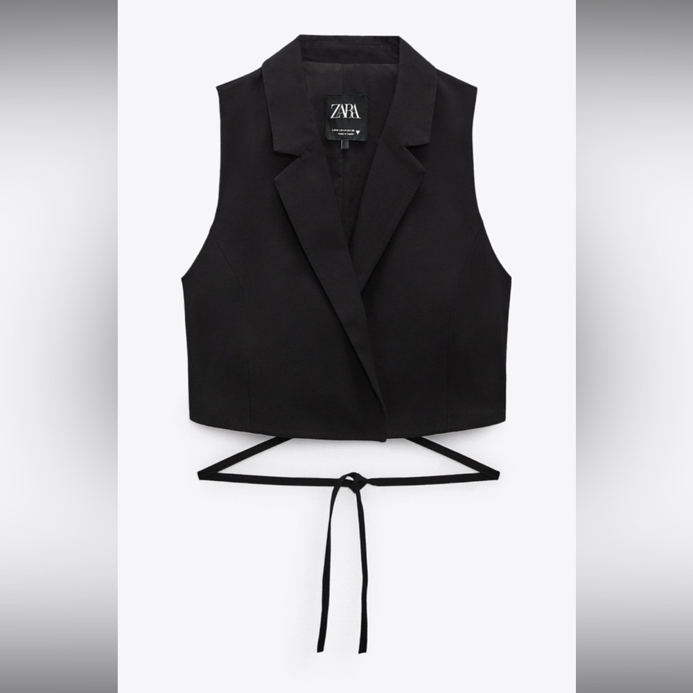 Zara Black Tailored Vest
